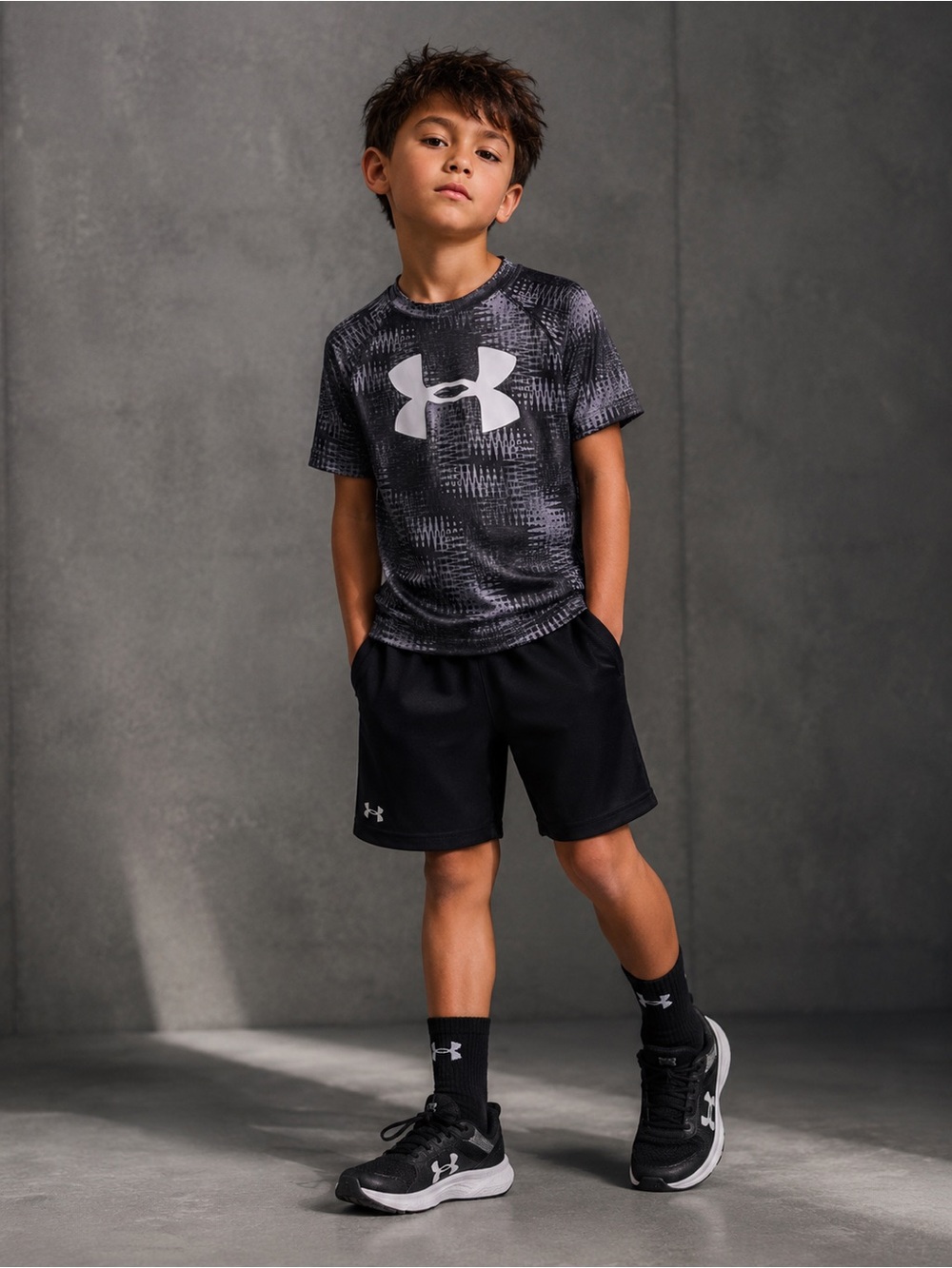 Under Armour HeatGear Performance Graphic Tee Black Youth Medium